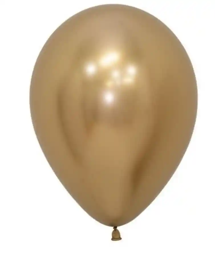 Globo Reflex Dorado Con Helio Certificado