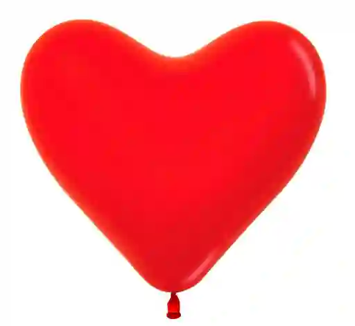 Globo Corazon En Latex Rojo Con Helio