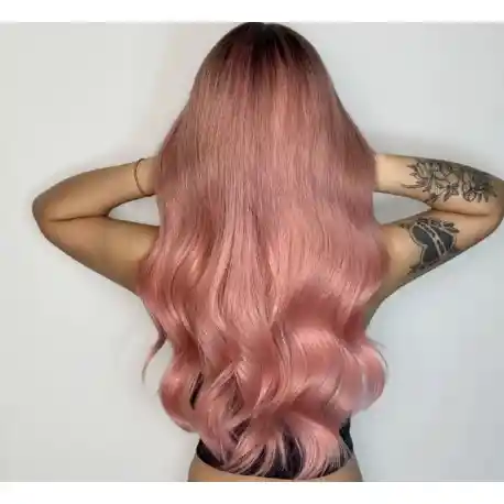 Peluca Karol G Rosa