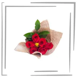 Arreglo Floral, 6 Rosas Rojas