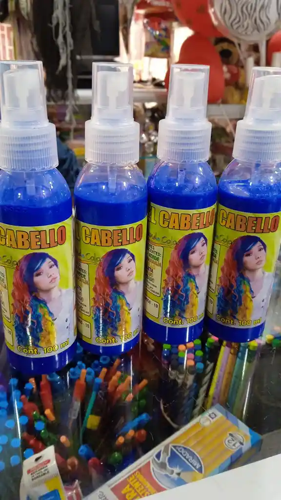 Laca Para Cabello Color Azul De 100 Ml