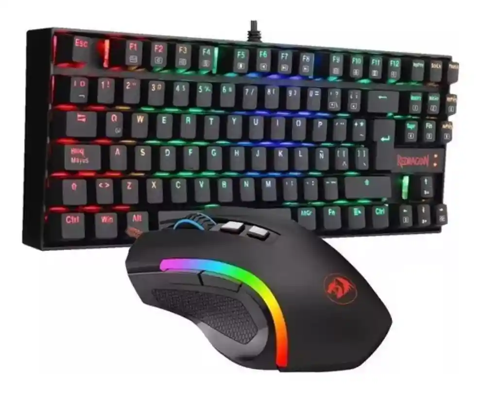 Redragon K552-rgb-ba Combo De Teclado Mecánico Y Mouse