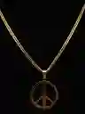 Cadena Para Hombre Con Dije Simbolo Hippie En Acero Inoxidable