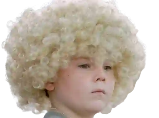 Peluca Afro Rubia - Halloween