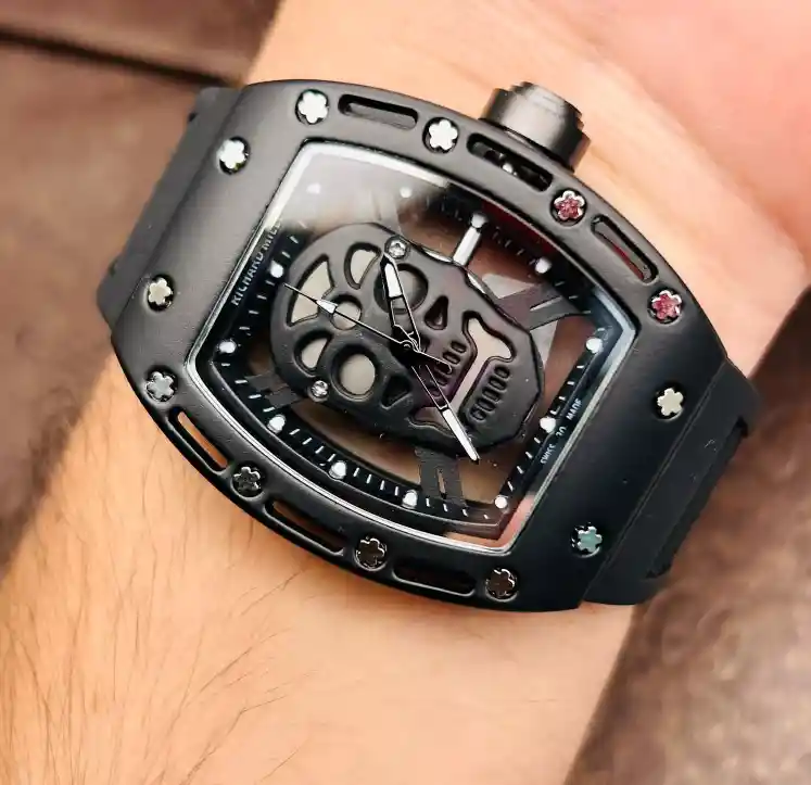 Reloj Especial Calavera De Pulso En Goma Para Hombre