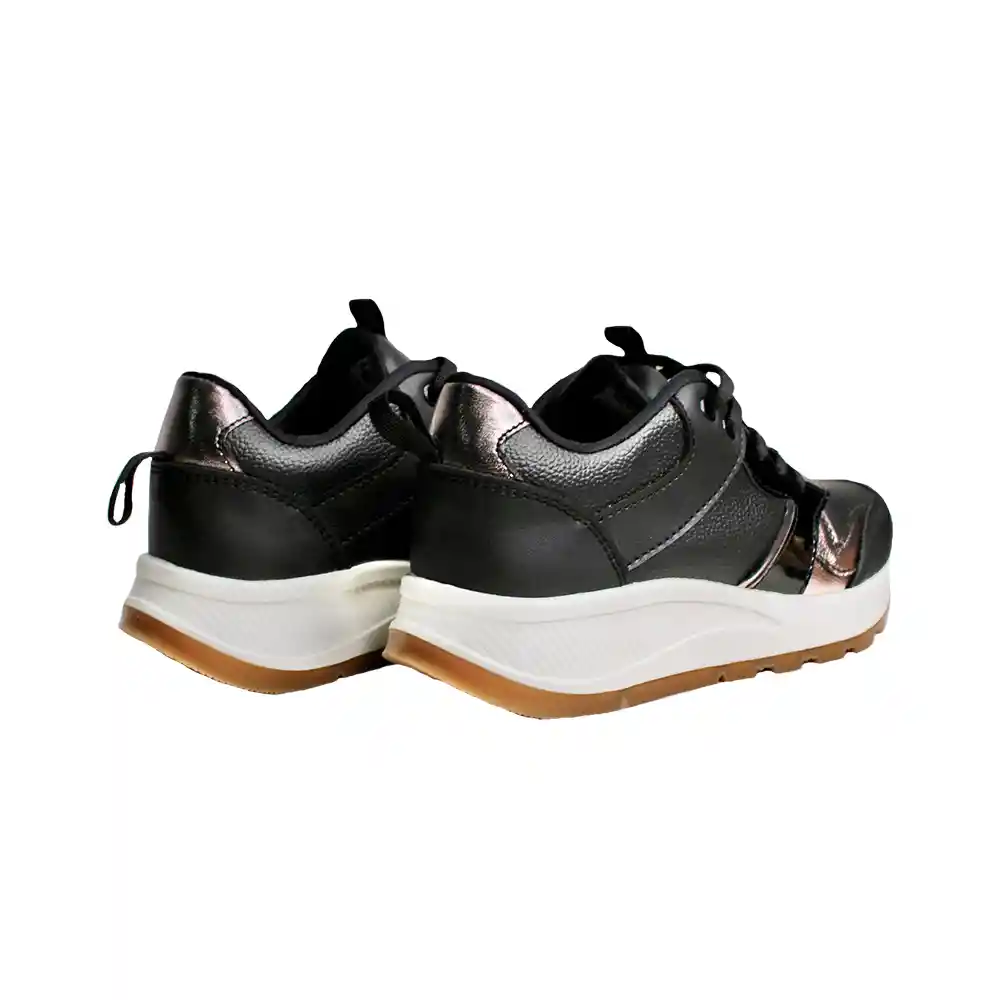 Zapato Dama Calzado Mujer Tenis Casual Karla Chacon Indira Negro/35