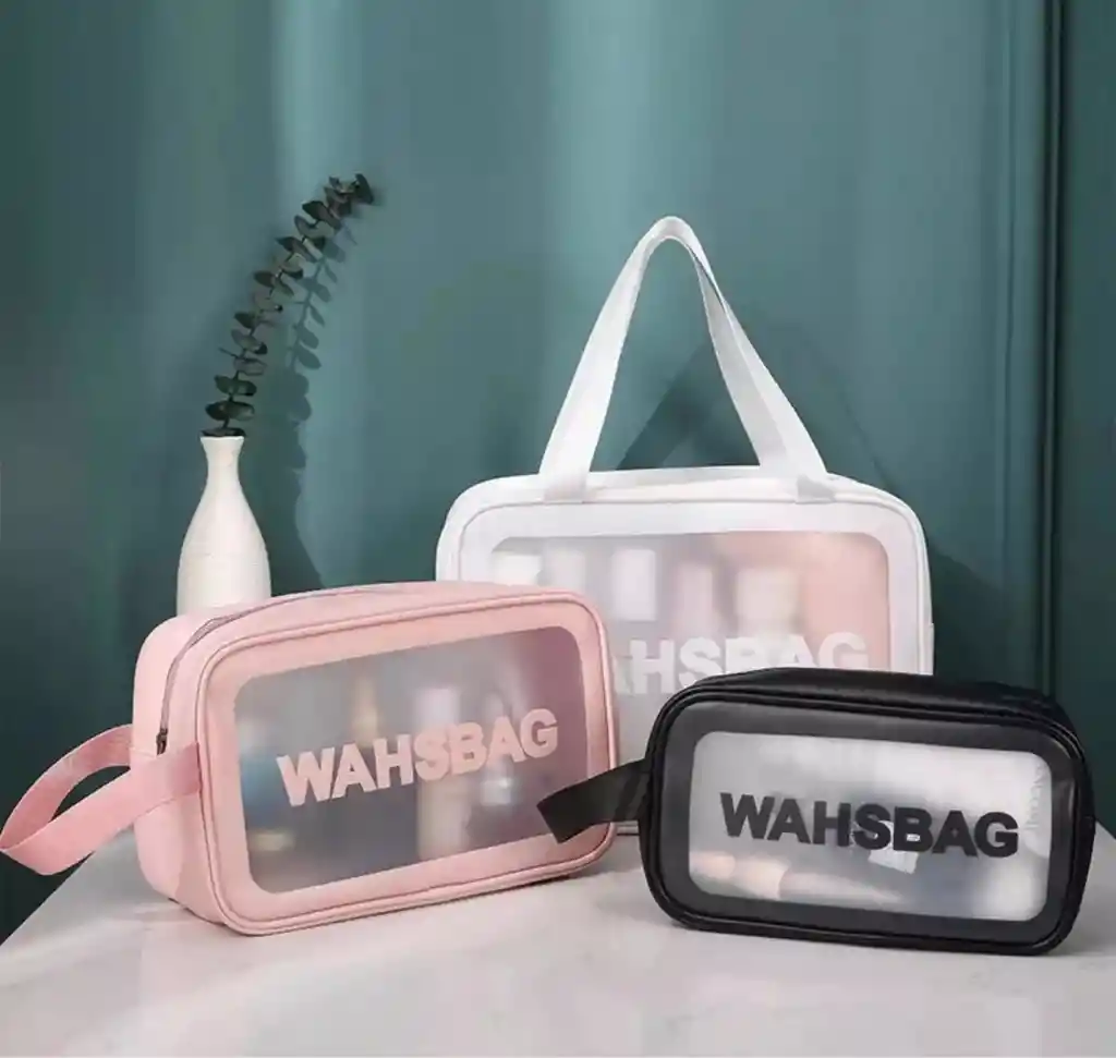 Wash Bag Bolsa Cosmetiquera Lavable Set X 3 Gde Med Peq