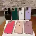 Case, Estuche,forro Perlados ,corazon Azul Claro