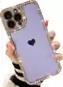 Case, Estuche,forro Perlados ,corazon Azul Claro