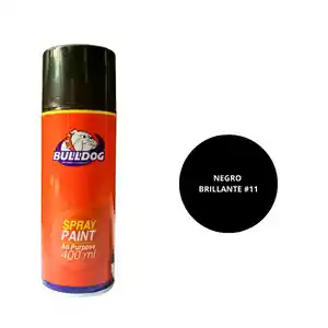 Pintura En Aerosol Negro Brillante Bulldog 400ml