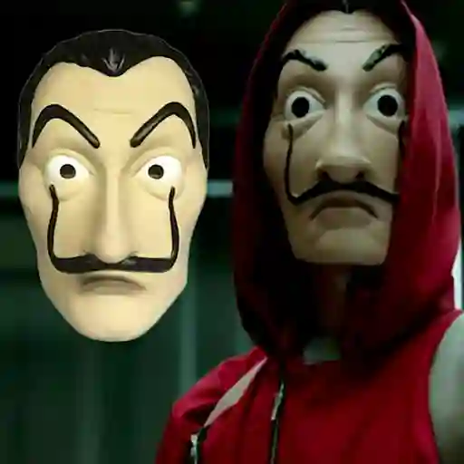 Máscara De La Casa De Papel En Latex /mascara De Salvador Dalí