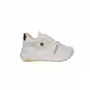 Zapato Dama Calzado Mujer Tenis Casual Karla Chacon Isamar Blanco/35