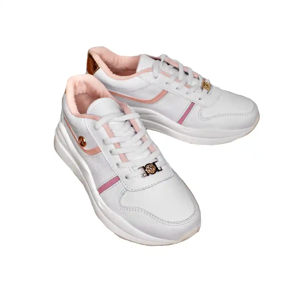 Zapato Dama Calzado Mujer Tenis Casual Karla Chacon Isamar Blanco/35