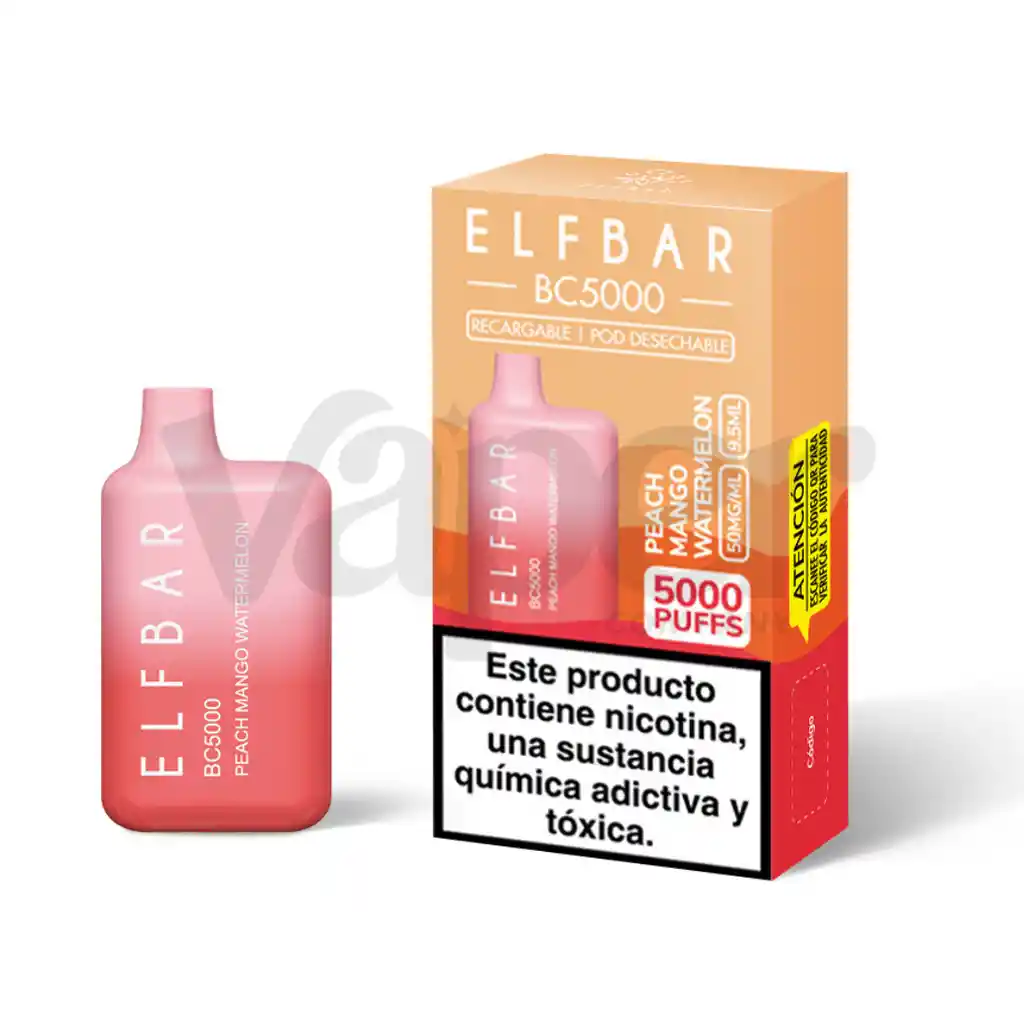 Vape Elfbar Peach Mango Watermelon 5000puffs