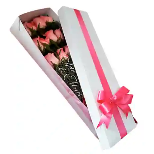 Caja De Rosas Rosadas