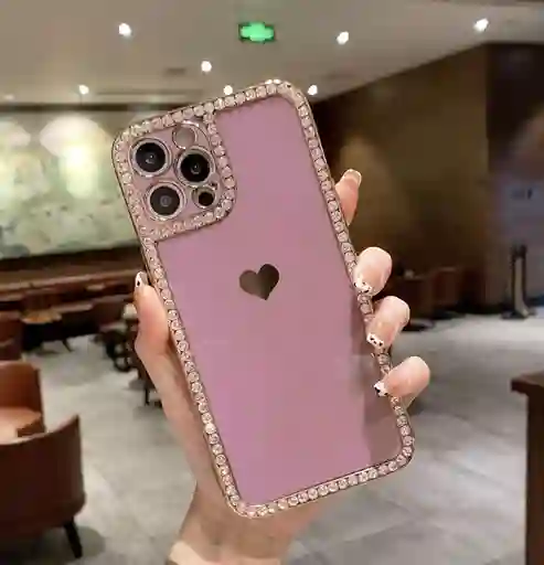 Case, Estuche,forro Perlados ,corazon Morado