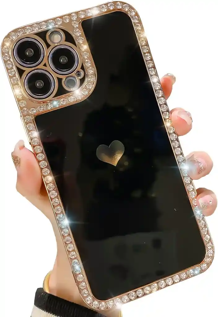 Case, Estuche,forro Perlados ,corazon Negro