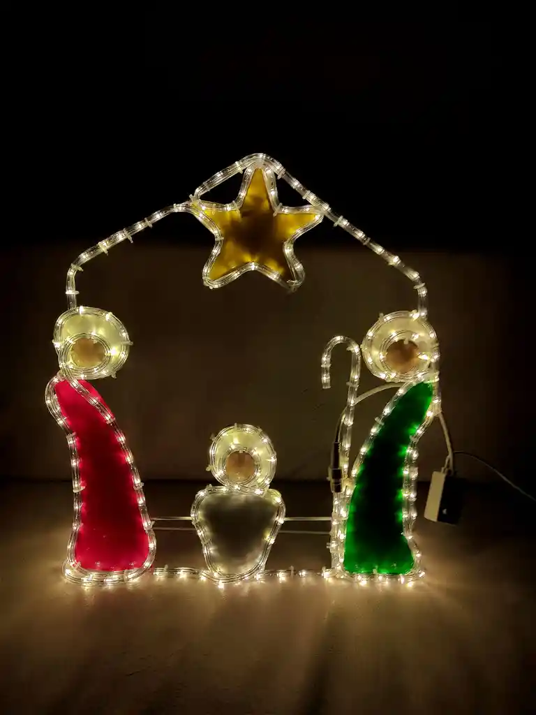 Figura Navideña Pesebre Pequeño Manguera Led