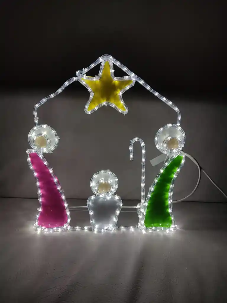 Figura Navideña Pesebre Pequeño Manguera Led