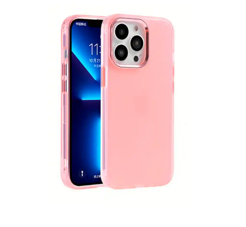 Case, Estuche ,forro Mate Transparente Rosado