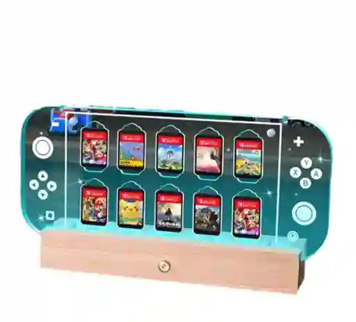 Portajuegos Nintendo Switch / Holder Switch Con Base Y Luz Rgb (10 Juegos)