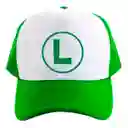 Gorra Camionera Mario Bros Diseños Trucker Verde/blanco Cachucha - Luigi Niños