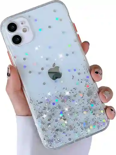 Case, Estuche ,forro Goma Escarchado Transparente