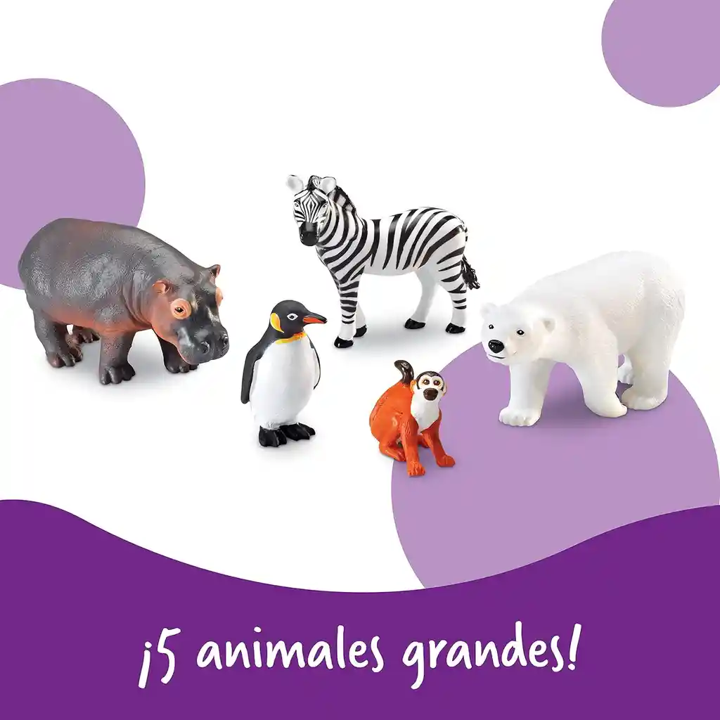 Set Animales Del Zoológico Jumbo Figuras Coleccionables Niño