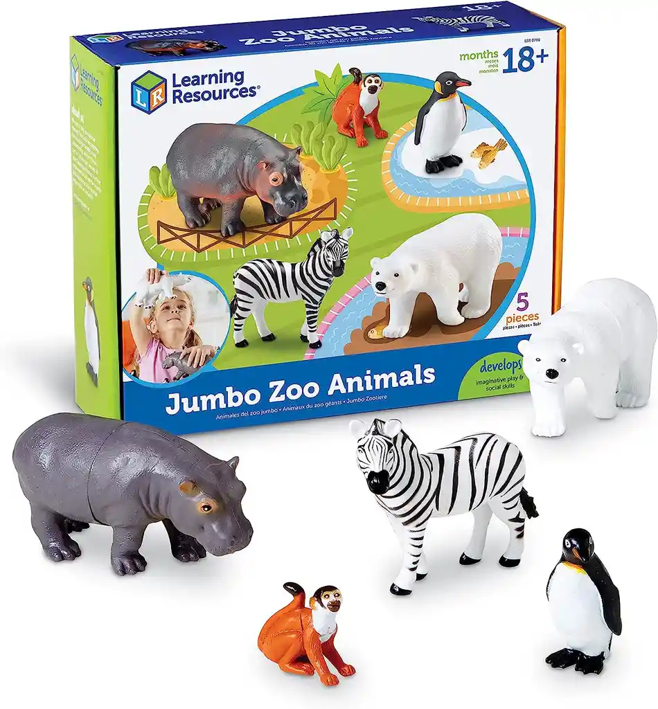 Set Animales Del Zoológico Jumbo Figuras Coleccionables Niño