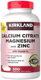 Kirkland Calcio Magnesio Zinc Vitamina D3 - 500 Tabletas