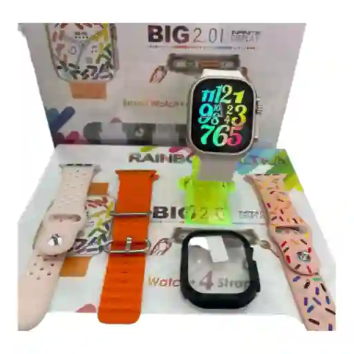Combo Smartwatch Ultra Rainbow De 4 Pulsos