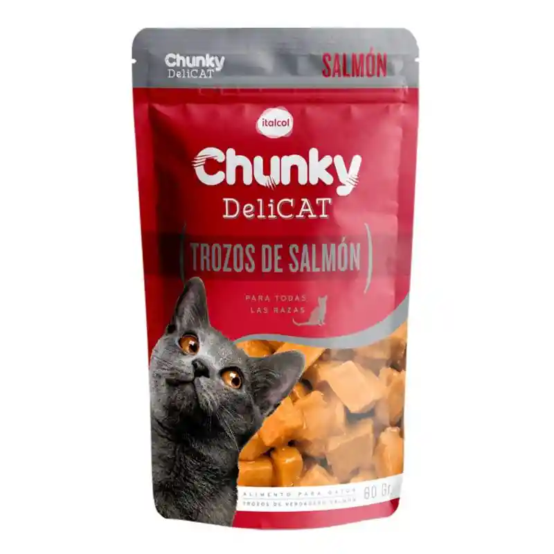 Sobre Chunky De Trozos De Salmón Para Gato 80g