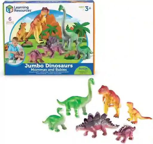 Set Dinosaurios Mamás Y Bebes Jumbo Figuras Coleccionables