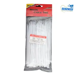Amarre Blanco/ Correas De Nailon Auto Bloqueantes 15cm X 100
