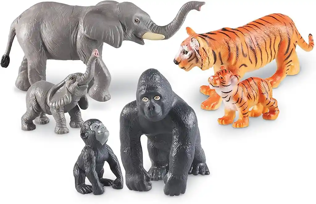 Set Animales De La Selva Mamás Y Bebes Figuras Jumbo