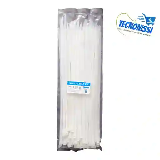 Amarre Blanco / Correas De Nailon Auto Bloqueantes 30cm X 100