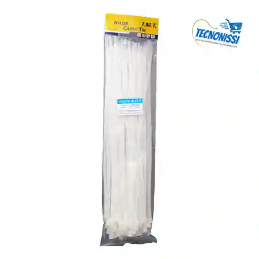 Amarre Blanco/ Correas De Nailon Auto Bloqueantes 40cm X 100