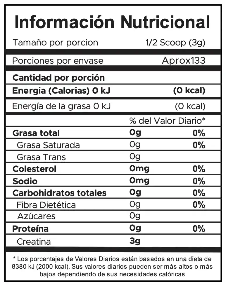 Creatina Monohidratada 400gr Imn 133 Servicios