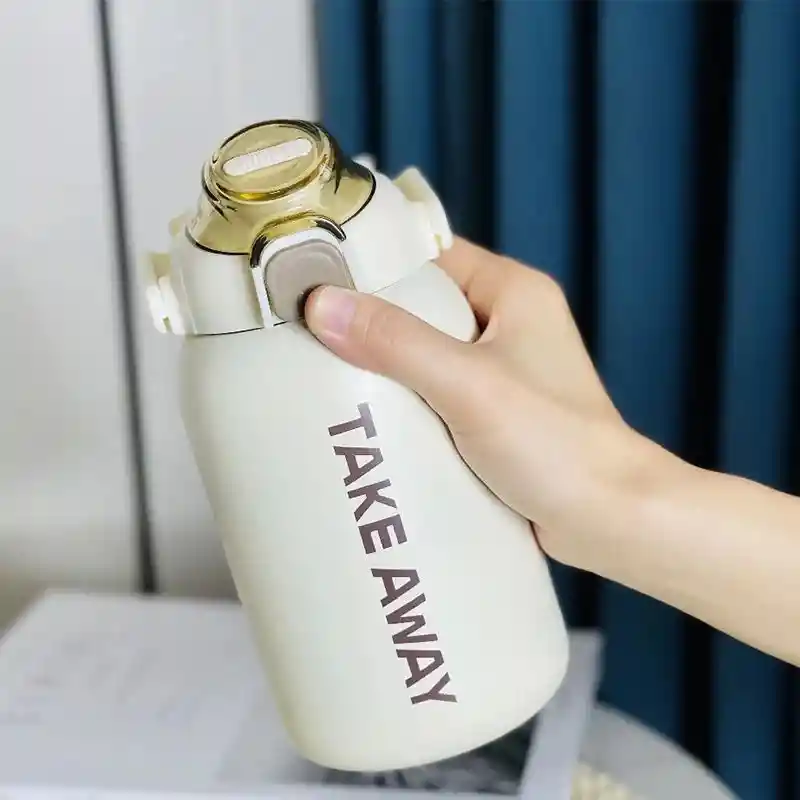 Termo Acero Take Away Beige 850 Ml