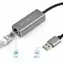 Adaptador Ethernet Usb Rj45 Lan Hub Alta Velocidad