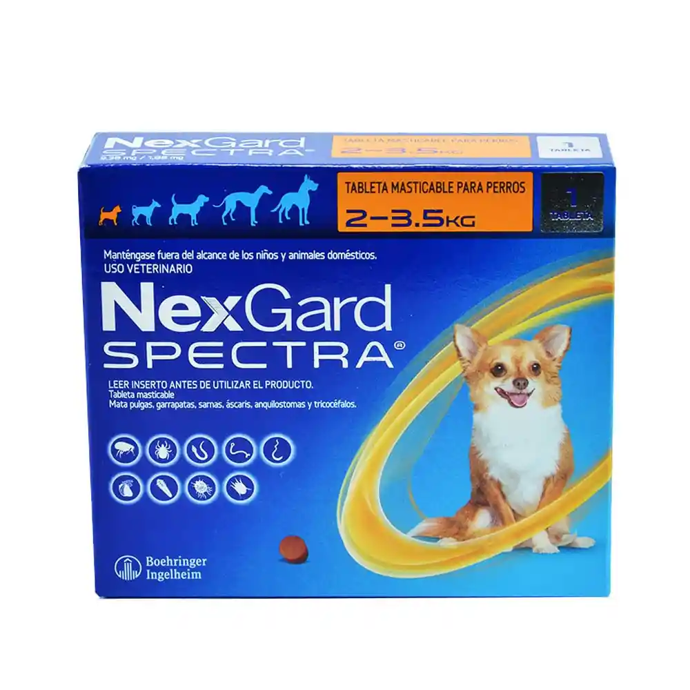 Nexgard Spectra De 2 A 3.5 Kg Antiparasitario