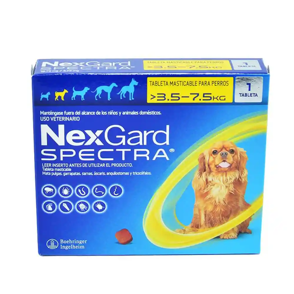 Nexgard Spectra De 3.5 A 7.5 Kg Antiparasitario