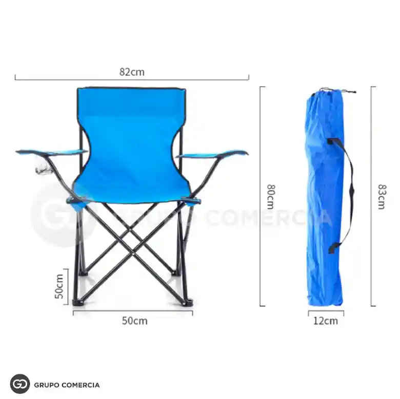 Silla Plegable Portátil Para Camping Cómoda Estable Premium