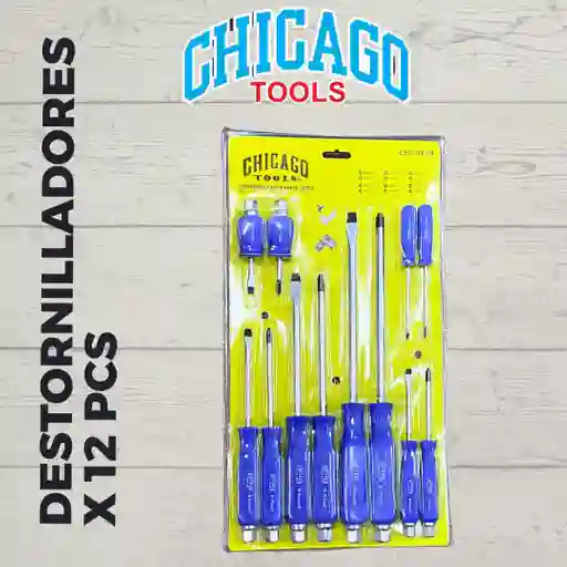 Juego De Destornilladores De Golpe X 12 Piezas Chicago Tools