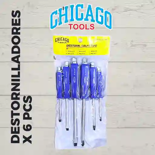 Juego De Destornilladores De Golpe X 6 Piezas Chicago Tools