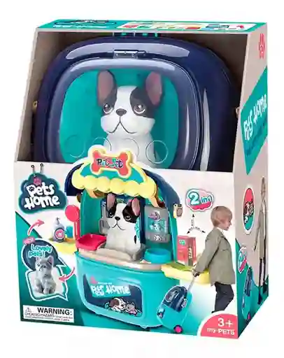 Maleta Ruedas Grande + Mascota Perro Accesorios Juguete