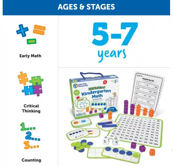 Juego Stem Habilidades De Matematicas Para Jardín Niños Niña