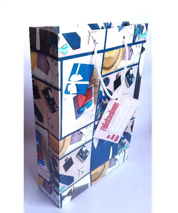 Bolsa Regalo Hombre Mediana Economica 25x16x6cm