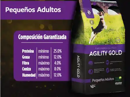 Agility Gold Pequeños Adultos 1,5 Kg