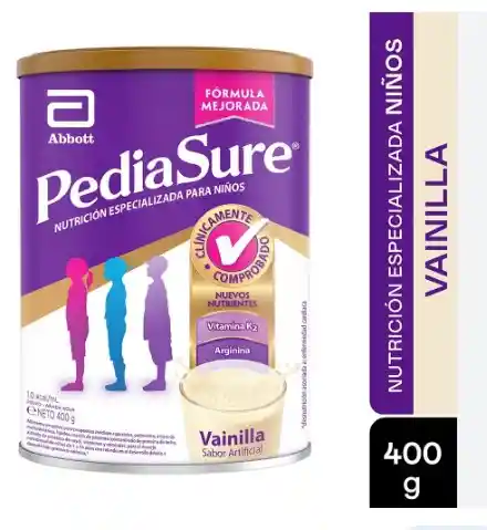 Pediasure Polvo En Tarro Sabor Vainilla 400 Gr